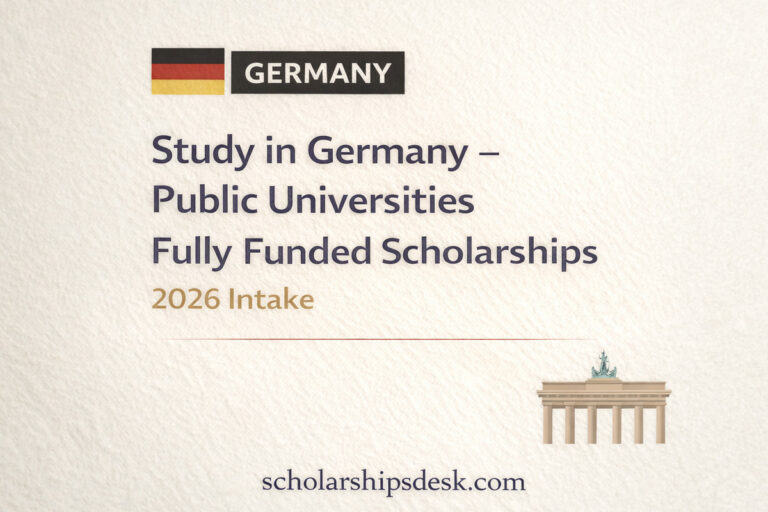 Fully Funded Scholarships in Germany Public Universities 2026